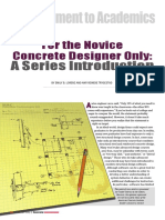 For The Novice Concrete Designer Only:: A Series Introduction