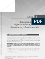Aproximación A Una Definición de Las Palabras Administrar y Administración PDF