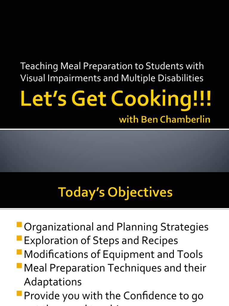 Cooking Skills for Students with Disabilities | PDF