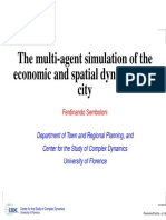 Multi-agent simulation of economic and spatial dynamics in cities
