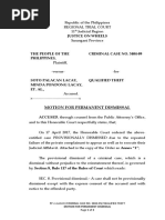 Motion For Permanent Dismiisal - LACAY