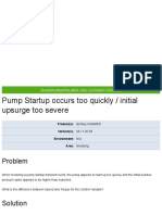 Pump Startup Occurs Too Quickly / Initial Upsurge Too Severe