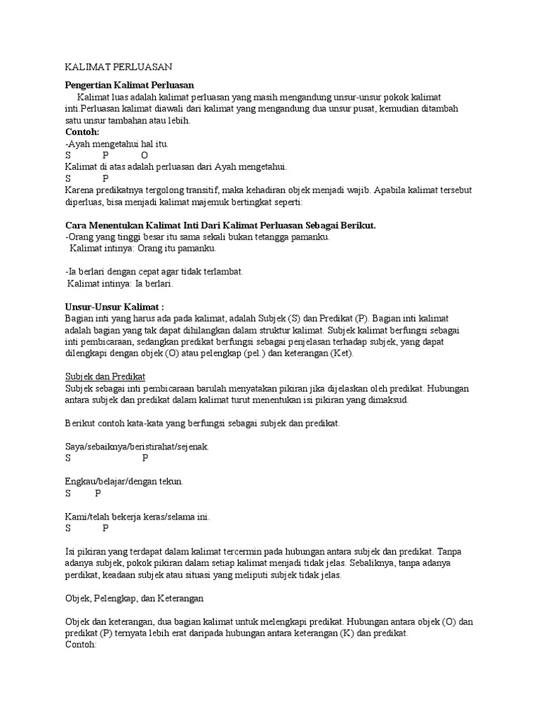 Kalimat Perluasan
