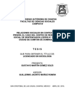 Relaciones en Contexto de Prisión El Caso Del CERRSS #10 de Comitán, Chiapas PDF
