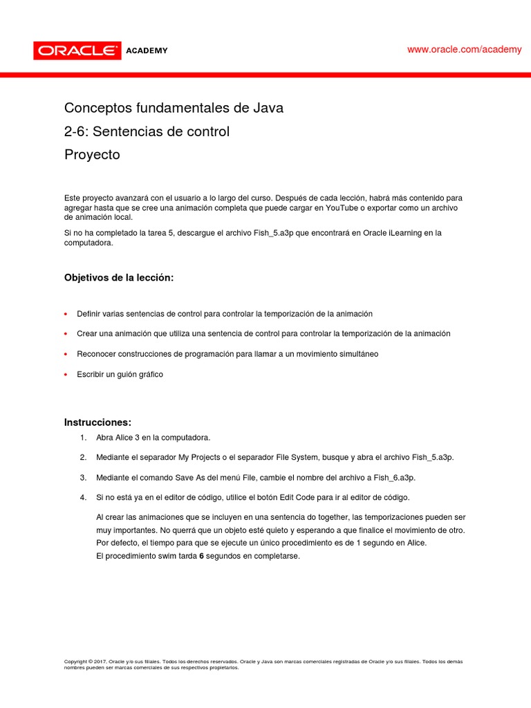 JF 2 6 Project Esp | PDF | Java (lenguaje de programación) | Derechos ...