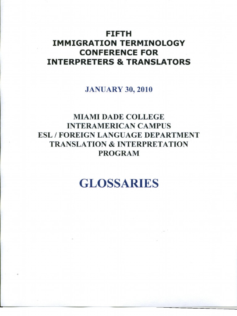 Immigration Terminology Glossary | PDF