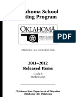 Oklahoma School Testing Program: 2011-2012 Released Items