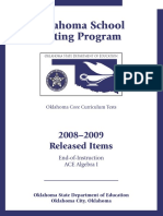 Oklahoma School Testing Program: 2008-2009 Released Items