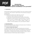 Electric Power System "Distribution System Installations To Be Grounded"