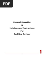 General Operation & Maintenance Instructions For Earthing Devices