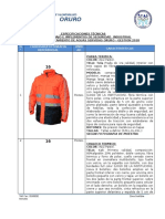 Especificaciones Tecnicas Ropa de Trab. Ptas - 2018