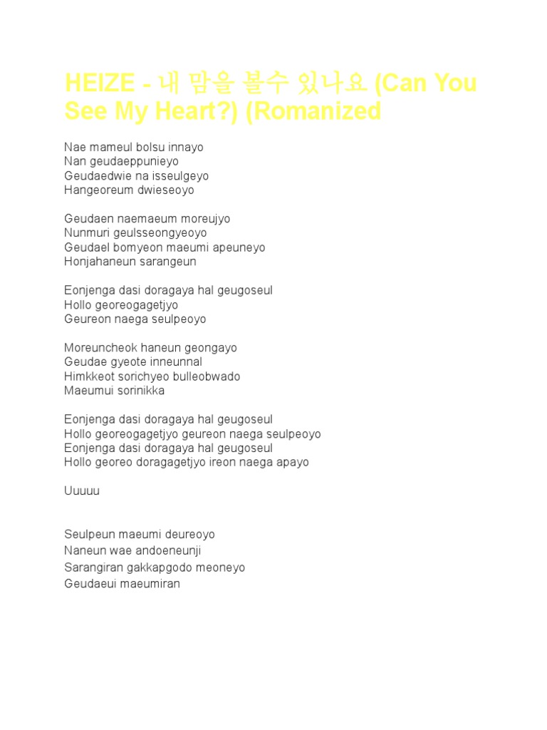 Heize can you see my heart romanized pdf