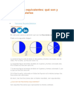 Fracciones equivalentes: qué son y cómo calcularlas