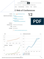 MATEC Web of Conferences: Scimago Journal & Country Rank