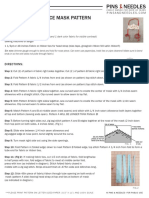 Cloth Surgical Face Mask Pattern With Ties