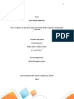 Plan de personal para gestión financiera