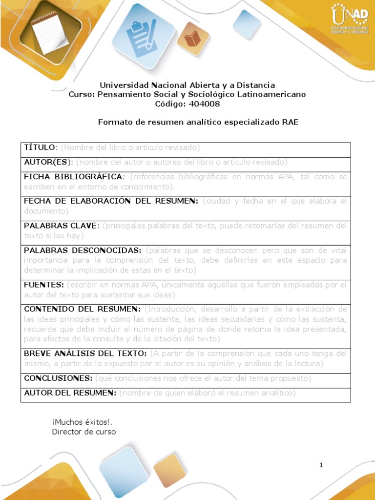 Formato Resumen Analítico Especializado RAE | PDF