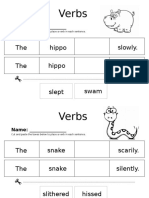 Verbs Worksheet