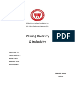 Written Report For Valuing Diversity