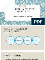 CURRICULUM AND THE TEACHER