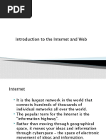 Introduction To The Internet and Web