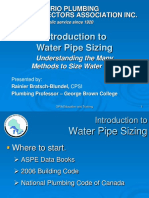 Water Pipe Sizing
