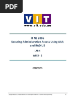 IT NE 2005 LAB 4 - Securing Administrative Access Using AAA and RADIUS.