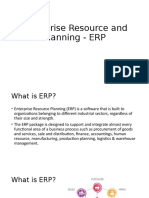 Enterprise Resource and Planning - ERP