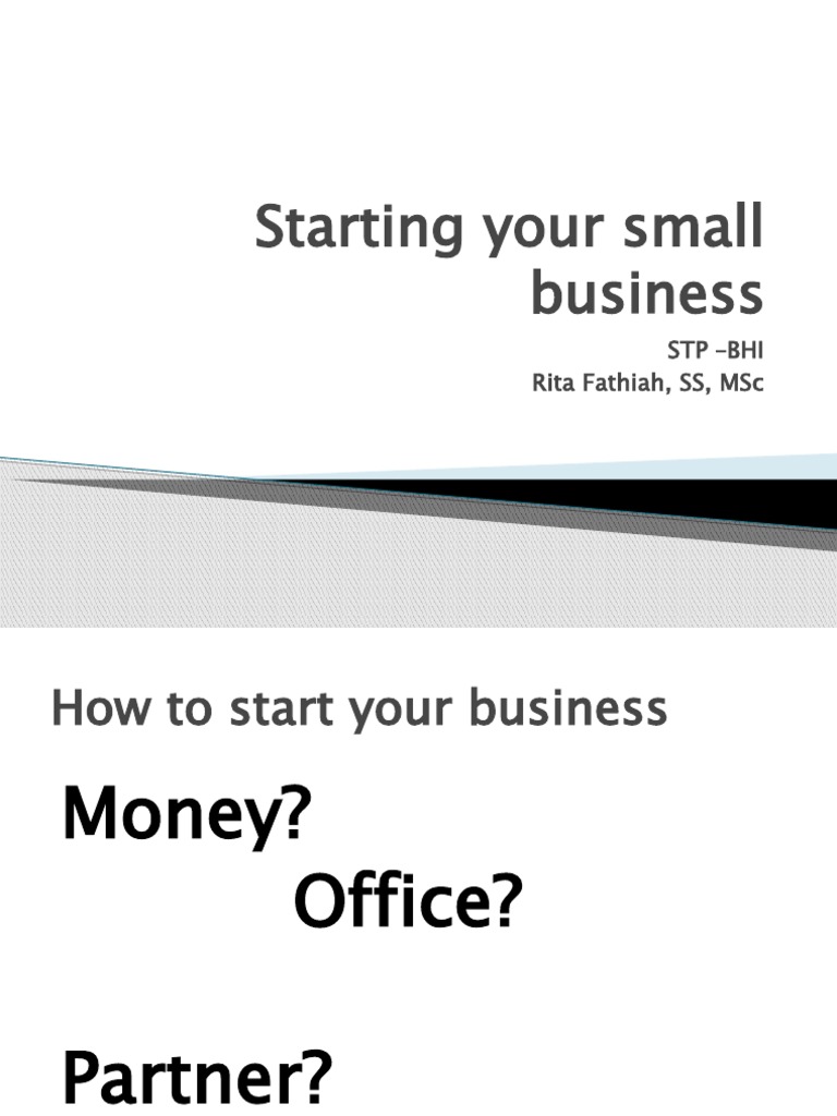 Essential Steps to Start a Small Business | PDF | Finance & Money ...