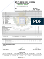 ST Joseph'S Boys' High School: Progress Report