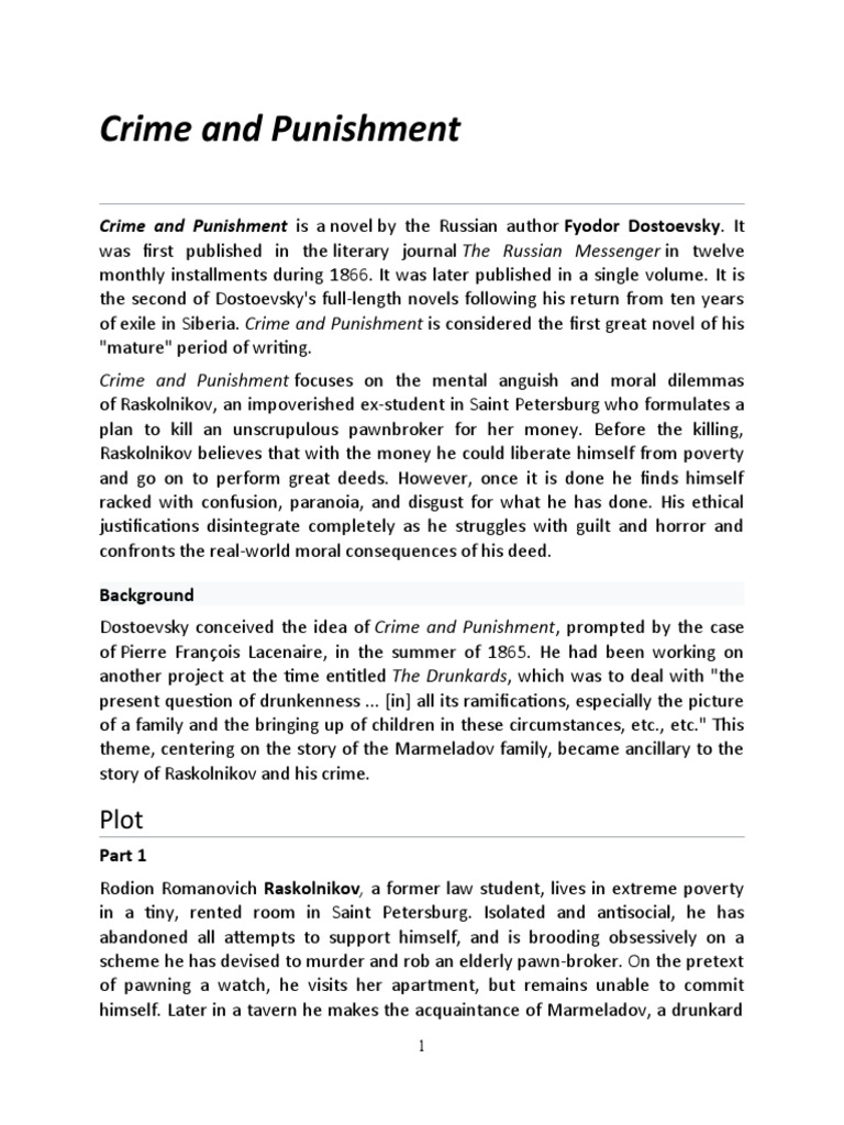 Crime and Punishment PDF Crime And Punishment
