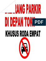 Dilarang Parkir