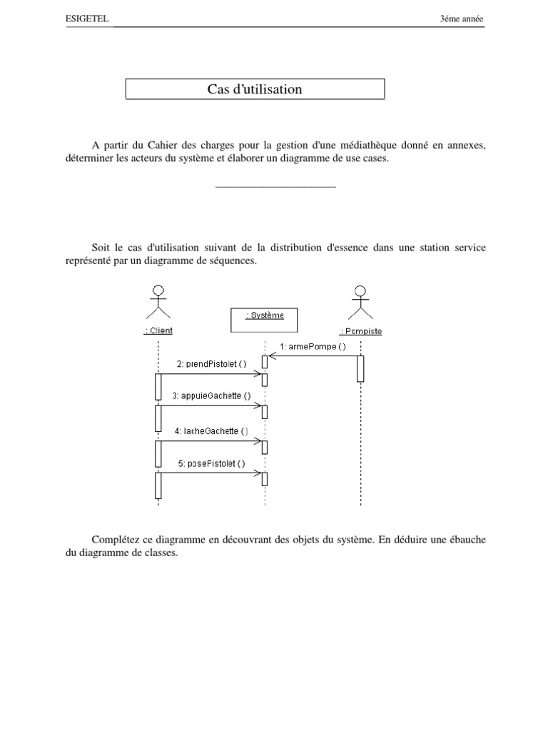 Exercice Corrigé Uml Etude De Cas Gestion D Une Bibliothèque TD Uml | PDF | Cas d'utilisation | Diagramme