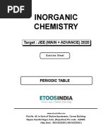 Inorganic Chemistry: Target: JEE (MAIN + ADVANCE) 2020