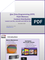 One Time Programming (OTP) Flash Memory Content Distribution