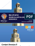 BA ZC412:: Models & App in Operations Research