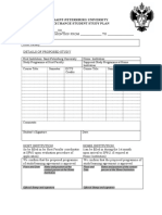 Saint-Petersburg University Exchange Student Study Plan