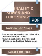 Nationalistic Songs and Love Songs