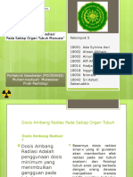 Dosis Ambang Radiasi Pada Sistem Organ Tubuh