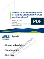 Webinar: Is Your Company Ready For The IRIS Certification™ Rev.03 Transition Phase?