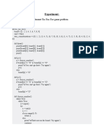 Experiment-: Write A Program To Implement Tic-Tac-Toe Game Problem Code