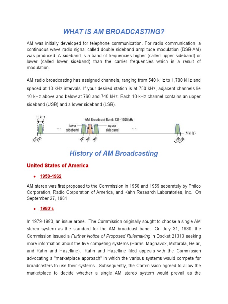 Understanding AM Broadcasting Basics | PDF | Telecommunications ...
