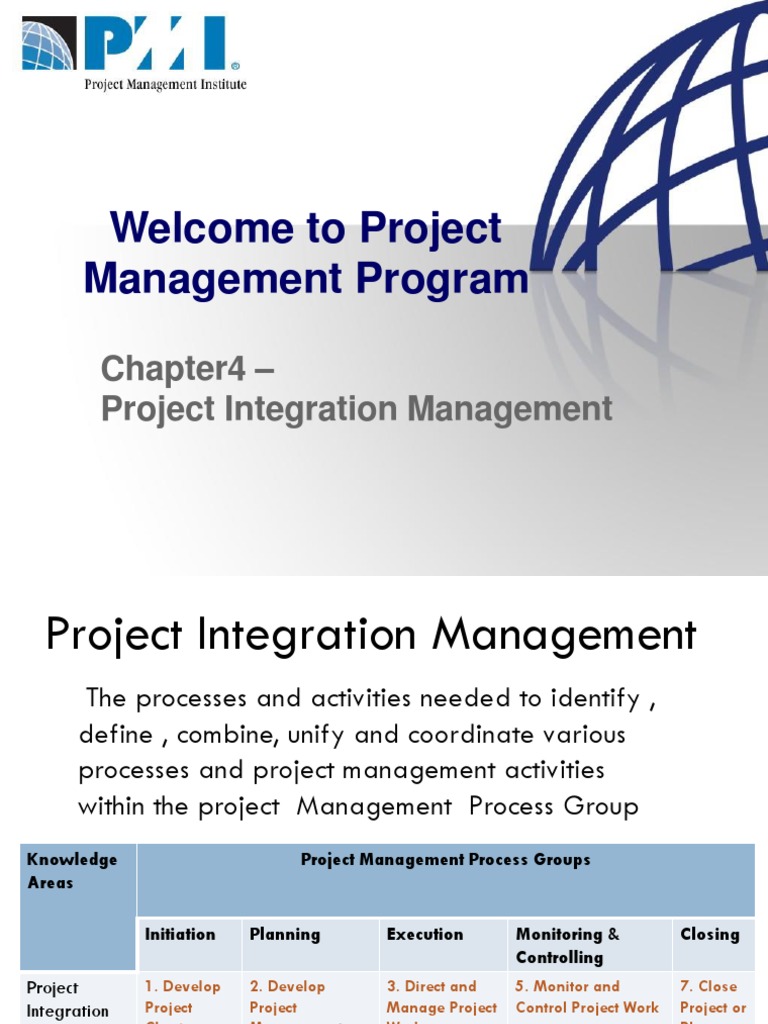 Chapter 4 Project Integration Management PDF | PDF | Project Management ...