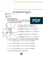 Pure Math: Topic: Trigonometric Functions