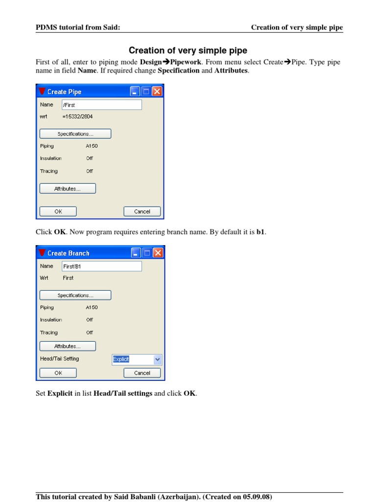 Creation of Very Simple Pipe (Eng) (05.09.08) | PDF