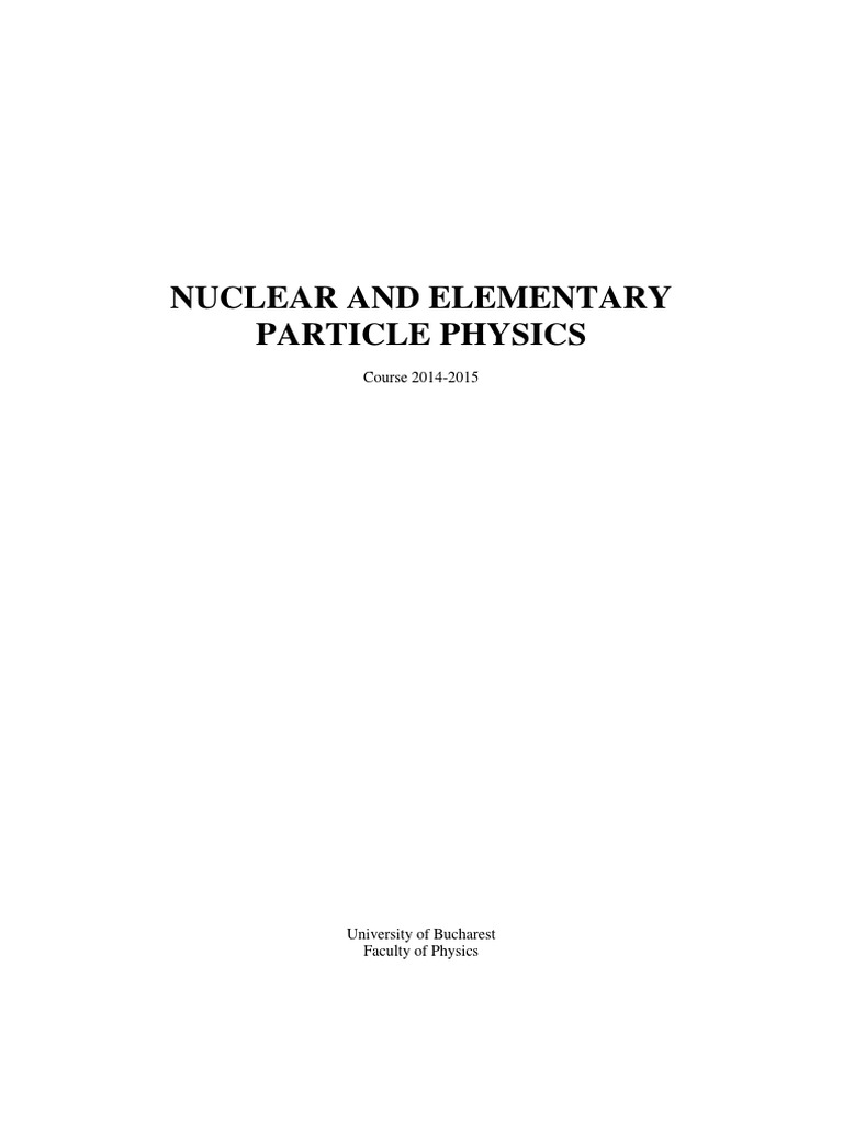 Nuclear and Particle Physics Course | PDF | Nuclear Force | Nuclear ...