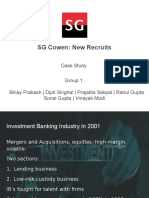 SG Cowen: New Recruits