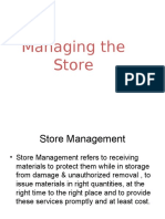 Store Managment and Role of Store Manager
