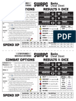 Results & Dice Combat Options Cheat Sheet: Quick Rules Reference