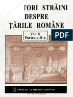 Călători Străini Despre Țările Române. Vol. X. Partea a II-A. 2001